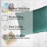 Velvet Cushion Cover with Piping - Perfect for Home Décor Rectangular Set of 2 ,Green